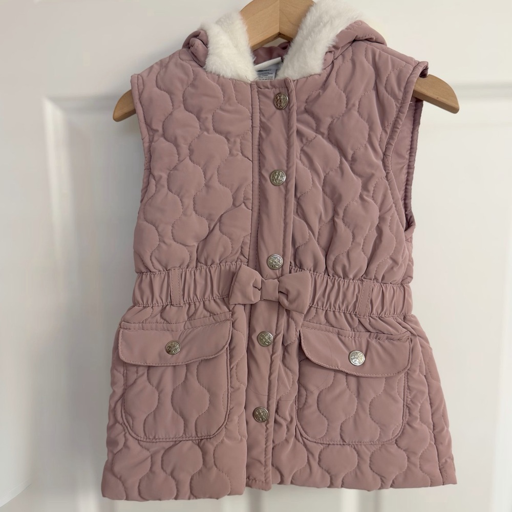 Nicole Miller Light Pink Quilted Vest | Size 5T